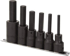 Paramount - 6 Piece 1/2" Drive Metric Impact Hex Bit Socket Set - 6 to 17mm Hex - Benchmark Tooling