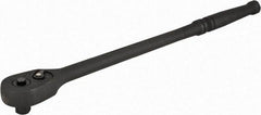 Paramount - 1/2" Drive Pear Head Quick-Release Ratchet - Black Oxide Finish, 15" OAL, 45 Gear Teeth, Standard Knurled Handle - Benchmark Tooling