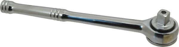 Paramount - 1/2" Drive Round Head Quick-Release Ratchet - Chrome Finish, 10-3/32" OAL, 45 Gear Teeth, Full Polished Knurled Handle - Benchmark Tooling