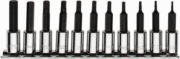 Paramount - 11 Piece 1/4" Drive Inch Hex Bit Socket Set - 1/16 to 5/16" Hex - Benchmark Tooling