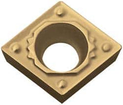 Kyocera - CCMT21.52 HQ Grade TN60 Cermet Turning Insert - TiCN/NbC Finish, 80° Diamond, 1/4" Inscr Circle, 3/32" Thick, 1/32" Corner Radius - Benchmark Tooling