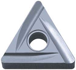 Kyocera - TNGG332 C Grade TN60 Cermet Turning Insert - TiCN/NbC Finish, 60° Triangle, 3/8" Inscr Circle, 3/16" Thick, 1/32" Corner Radius - Benchmark Tooling