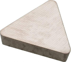 Hertel - TPG323 Grade HT115CR Cermet Turning Insert - Uncoated, 60° Triangle, 3/8" Inscr Circle, 1/8" Thick, 3/64" Corner Radius - Benchmark Tooling