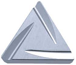 Kyocera - TPGR221 A Grade TN60 Cermet Turning Insert - TiCN/NbC Finish, 60° Triangle, 1/4" Inscr Circle, 1/8" Thick, 1/64" Corner Radius - Benchmark Tooling