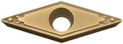 Kyocera - VBMT331 HQ Grade PV90 Cermet Turning Insert - TiN Finish, 35° Diamond, 3/8" Inscr Circle, 3/16" Thick, 1/64" Corner Radius - Benchmark Tooling