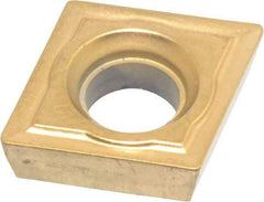 Hertel - CPMH321 Grade HP225CR Cermet Turning Insert - TiN Finish, 80° Diamond, 3/8" Inscr Circle, 1/8" Thick, 1/64" Corner Radius - Benchmark Tooling