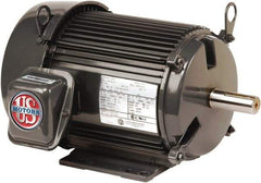 US Motors - 1 hp, TEFC Enclosure, No Thermal Protection, 1740, 1415 RPM, 208-230/460 & 190/380 Volt, 60/50 Hz, Three Phase Premium Efficient Motor - Size 56 Frame, C-Face Mount, 1 Speed, Sealed Ball Bearings, 3.1-3.0/1.5 Full Load Amps, F Class Insulation - Benchmark Tooling