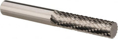 Atrax - 1/4" Cut Diam, 1/4" Shank Diam, Cylinder Head Double Cut Burr - Carbide, Flat End, 1" LOC, 2-1/4" OAL - Benchmark Tooling