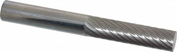 Atrax - 1/4" Cut Diam, 1/4" Shank Diam, Cylinder Head Single Cut Burr - Carbide, Flat End, 1" LOC, 2" OAL - Benchmark Tooling