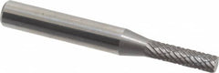 Atrax - 5/32" Cut Diam, 1/4" Shank Diam, Cylinder Head Double Cut Burr - Carbide, Flat End, 5/8" LOC, 2-1/4" OAL - Benchmark Tooling