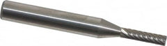 Atrax - 1/8" Cut Diam, 1/4" Shank Diam, Cylinder with End Cut Head Single Cut Burr - Carbide, End Cut End, 5/8" LOC, 2" OAL - Benchmark Tooling