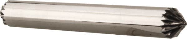 Atrax - 1/4" Cut Diam, 1/4" Shank Diam, Cone Head Double Cut Burr - 1/8" LOC, 2-1/4" OAL - Benchmark Tooling