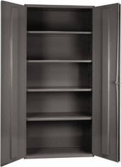 Durham - 4 Shelf Locking Storage Cabinet - Steel, 36" Wide x 24" Deep x 72" High, Gray - Benchmark Tooling