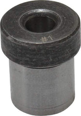 Value Collection - Type H, No. 1 Inside Diam, Head, Press Fit Drill Bushing - 1/2" Body Outside Diam, 1/2" Length Under Head, Steel - Benchmark Tooling