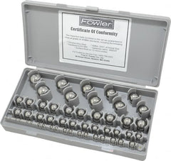 Fowler - 1/8 to 1 Inch Diameter, Chrome Steel, Gage Ball Set - 0.0001 Inch Tolerance, Grade 24 Accuracy, 63 RC Hardness, 26 Pairs - Benchmark Tooling