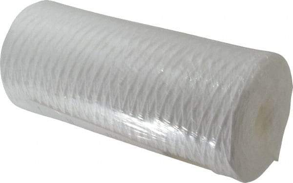 Pentair - 4-1/2" OD, 1µ, Polypropylene String-Wound Cartridge Filter - 9-7/8" Long, Reduces Sediments - Benchmark Tooling