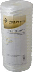 Pentair - 4-1/2" OD, 100µ, Fibrillated Polypropylene String-Wound Cartridge Filter - 9-7/8" Long, Reduces Sediments - Benchmark Tooling