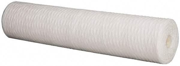 Pentair - 4-1/2" OD, 1µ, Polypropylene String-Wound Cartridge Filter - 20" Long, Reduces Sediments - Benchmark Tooling