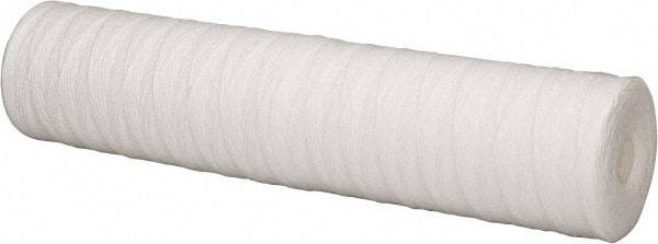 Pentair - 4-1/2" OD, 5µ, Polypropylene String-Wound Cartridge Filter - 20" Long, Reduces Sediments - Benchmark Tooling