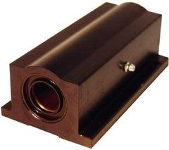 L.M76 - 0.3755" Inside Diam, Closed Twin Pillow Block Linear Bearing - 1-3/4" Overall Width - Benchmark Tooling