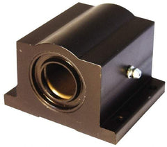 L.M76 - 1.0008" Inside Diam, Closed Single Pillow Block Linear Bearing - 3-1/4" Overall Width - Benchmark Tooling