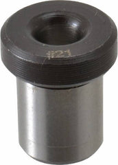 Value Collection - Type H, No. 21 Inside Diam, Head, Press Fit Drill Bushing - 5/16" Body Outside Diam, 3/8" Length Under Head, Steel - Benchmark Tooling