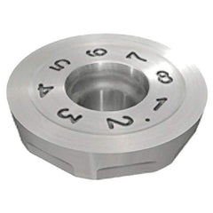 Iscar - RCMW1605 T Grade IC908 Carbide Milling Insert - TiAlN Finish, 0.189" Thick, 16mm Inscribed Circle - Benchmark Tooling