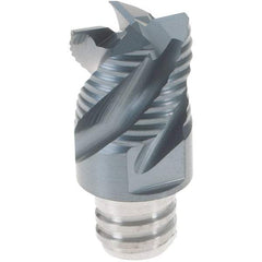 Iscar - MM ERST08 IC908 Grade Carbide End Mill Milling Tip Insert - TiAlN Coated, 4 Flutes, 12mm Cut Diam, 9mm Depth of Cut, 16.5mm Extension, 45° Helix Angle - Benchmark Tooling