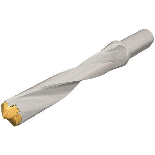 Iscar - 10.5 to 10.9mm Diam, 5xD, 52mm Max Depth, 16mm Shank Diam, 115mm OAL, Replaceable Tip Drill - IDI-SG, IDI-SK Insert, DCM Toolholder, Series ChamDrill - Benchmark Tooling