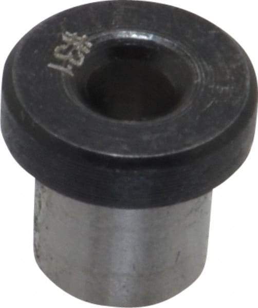 Value Collection - Type H, No. 31 Inside Diam, Head, Press Fit Drill Bushing - 1/4" Body Outside Diam, 1/4" Length Under Head, Steel - Benchmark Tooling