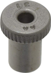 Value Collection - Type H, No. 31 Inside Diam, Head, Press Fit Drill Bushing - 1/4" Body Outside Diam, 3/8" Length Under Head, Steel - Benchmark Tooling