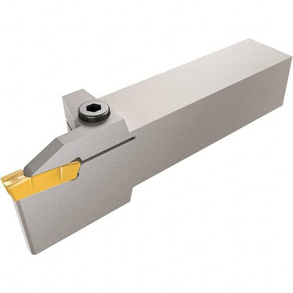 Iscar - GHD, External, Left Hand, 25mm Max Depth of Cut, 8.6 to 11.1mm Groove Width, Indexable Grooving Tool Holder - GD.., GI.. Insert Compatibility, 40mm Shank Height, 40mm Shank Width, 200mm OAL - Benchmark Tooling