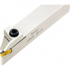 Iscar - External Thread, 0.67" Max Depth of Cut, 3mm Min Groove Width, 78mm OAL, Left Hand Indexable Grooving Cutoff Toolholder - 16mm Shank Height x 16mm Shank Width, GI.. Insert Style, GHG Toolholder Style, Series Cut Grip - Benchmark Tooling