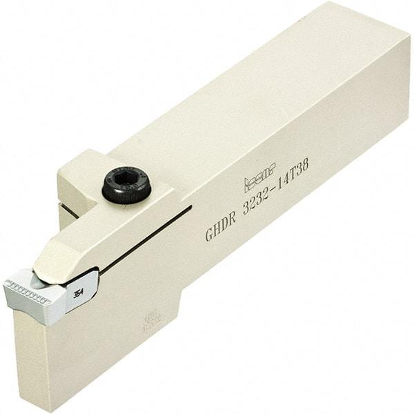 Iscar - GHD, External, Right Hand, 1.18" Max Depth of Cut, 0.472 to 0.572" Groove Width, Indexable Grooving Tool Holder - GIMY 1260, TIGER 1453 Insert Compatibility, 1-1/4" Shank Height, 1-1/4" Shank Width, 7" OAL - Benchmark Tooling