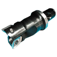 Iscar - 1-1/4" Cut Diam, 0.622" Max Depth of Cut, 3.81" OAL, Indexable Square Shoulder End Mill - HM90 APCR 1605.. Inserts, CF4 Modular Connection, 90° Lead Angle, Through Coolant, Series ClickFit, Helialu - Benchmark Tooling