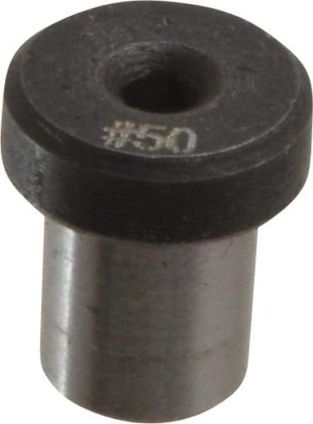 Value Collection - Type H, No. 50 Inside Diam, Head, Press Fit Drill Bushing - 13/64" Body Outside Diam, 1/4" Length Under Head, Steel - Benchmark Tooling