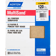 11″ × 9″ Multisand Paper Sheet 120 Grit Medium Aluminum Oxide - Benchmark Tooling
