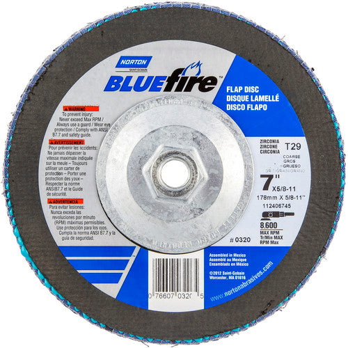 7″ × 1/4″ × 5/8″ 20X High Performance Flap Disc Type 29 80 Grit - Benchmark Tooling