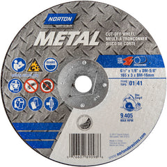 ‎6-1/2″ × 1/8″ × 5/8″ Metal Circular Saw Cut-Off Wheel Type 01 Straight 24 Grit - Benchmark Tooling