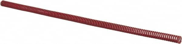 Associated Spring Raymond - 3/8" Hole Diam, 3/16" Rod Diam, 12" Free Length, Red Die Spring - 40 Lb Max Deflection, 4.44" Max Deflection, Medium Heavy Duty, Chromium Alloy Steel - Benchmark Tooling