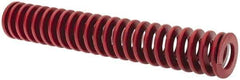 Associated Spring Raymond - 1" Hole Diam, 1/2" Rod Diam, 6" Free Length, Red Die Spring - 266.4 Lb Max Deflection, 2.22" Max Deflection, Medium Heavy Duty, Chromium Alloy Steel - Benchmark Tooling