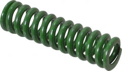 Associated Spring Raymond - 1/2" Hole Diam, 9/32" Rod Diam, 1-3/4" Free Length, Green Die Spring - 74.4 Lb Max Deflection, 0.44" Max Deflection, Extra Heavy Duty, Chromium Alloy Steel - Benchmark Tooling