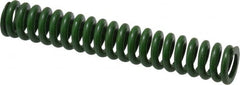 Associated Spring Raymond - 1/2" Hole Diam, 9/32" Rod Diam, 3" Free Length, Green Die Spring - 67.5 Lb Max Deflection, 0.75" Max Deflection, Extra Heavy Duty, Chromium Alloy Steel - Benchmark Tooling