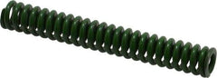 Associated Spring Raymond - 1/2" Hole Diam, 9/32" Rod Diam, 3-1/2" Free Length, Green Die Spring - 70 Lb Max Deflection, 0.88" Max Deflection, Extra Heavy Duty, Chromium Alloy Steel - Benchmark Tooling