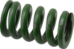 Associated Spring Raymond - 5/8" Hole Diam, 11/32" Rod Diam, 1" Free Length, Green Die Spring - 157.5 Lb Max Deflection, 0.25" Max Deflection, Extra Heavy Duty, Chromium Alloy Steel - Benchmark Tooling