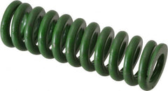 Associated Spring Raymond - 5/8" Hole Diam, 11/32" Rod Diam, 2" Free Length, Green Die Spring - 145 Lb Max Deflection, 0.5" Max Deflection, Extra Heavy Duty, Chromium Alloy Steel - Benchmark Tooling