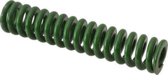 Associated Spring Raymond - 5/8" Hole Diam, 11/32" Rod Diam, 3" Free Length, Green Die Spring - 142.5 Lb Max Deflection, 0.75" Max Deflection, Extra Heavy Duty, Chromium Alloy Steel - Benchmark Tooling