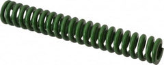 Associated Spring Raymond - 5/8" Hole Diam, 11/32" Rod Diam, 4" Free Length, Green Die Spring - 135 Lb Max Deflection, 1" Max Deflection, Extra Heavy Duty, Chromium Alloy Steel - Benchmark Tooling