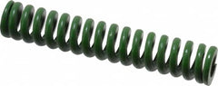 Associated Spring Raymond - 3/4" Hole Diam, 3/8" Rod Diam, 4" Free Length, Green Die Spring - 300 Lb Max Deflection, 1" Max Deflection, Extra Heavy Duty, Chromium Alloy Steel - Benchmark Tooling