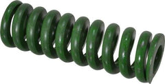 Associated Spring Raymond - 1" Hole Diam, 1/2" Rod Diam, 3" Free Length, Green Die Spring - 552 Lb Max Deflection, 0.75" Max Deflection, Extra Heavy Duty, Chromium Alloy Steel - Benchmark Tooling